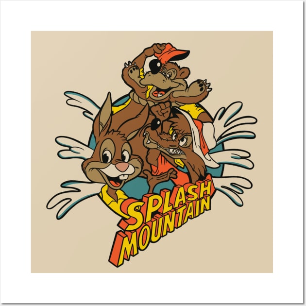 Splash Mountain Retro Style Wall Art by Legend of Louis Design Co.